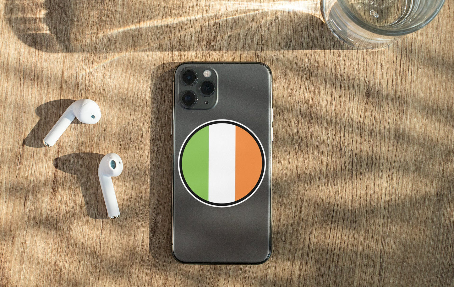 Ireland Flag Circle Sticker Decal