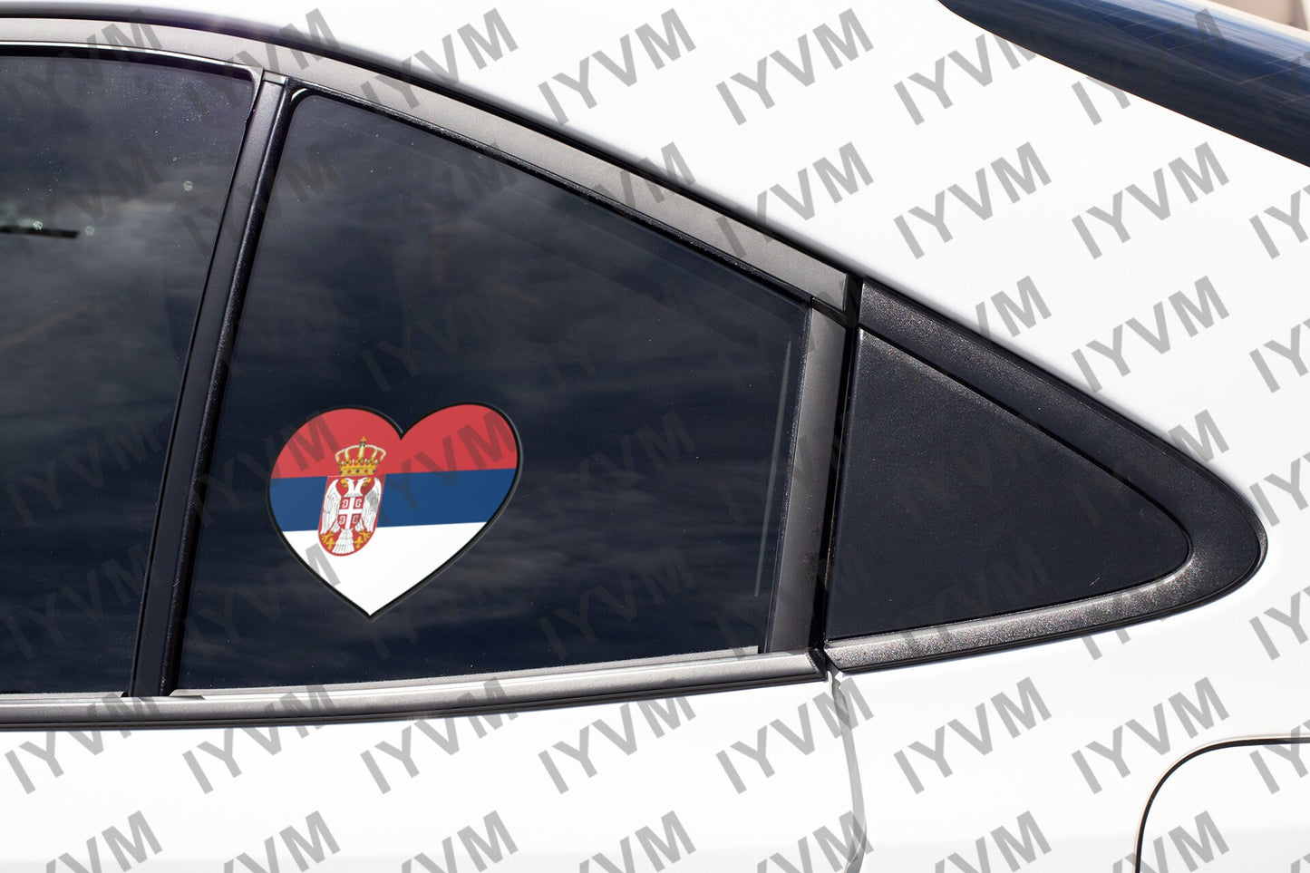Serbia Flag Heart Sticker Decal / Republic of Serbia / Република Србија / Belgrade / Serbian /