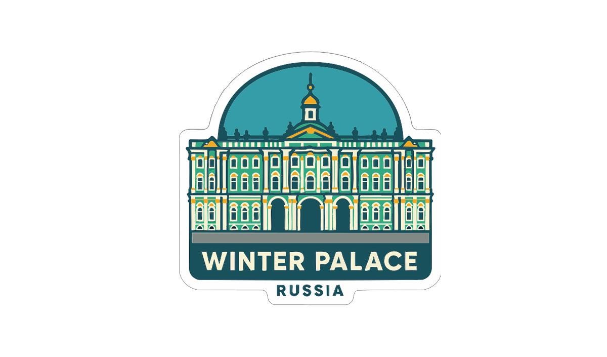 Winter Palace Russia Iron On Heat Transfer Vinyl HTV Die-Cut Symbolic Landmark