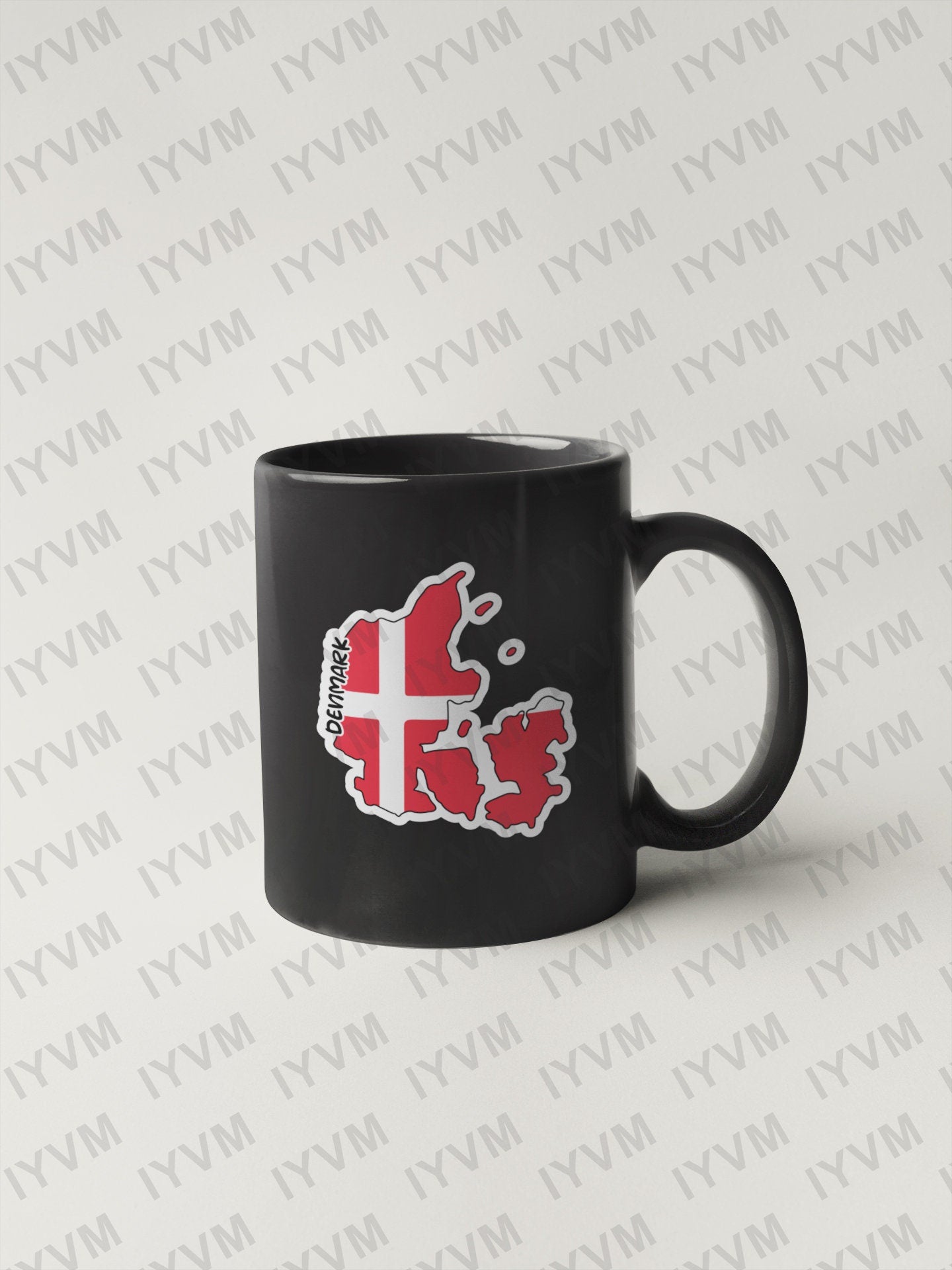 Denmark Map Flag Vinyl Sticker Decal