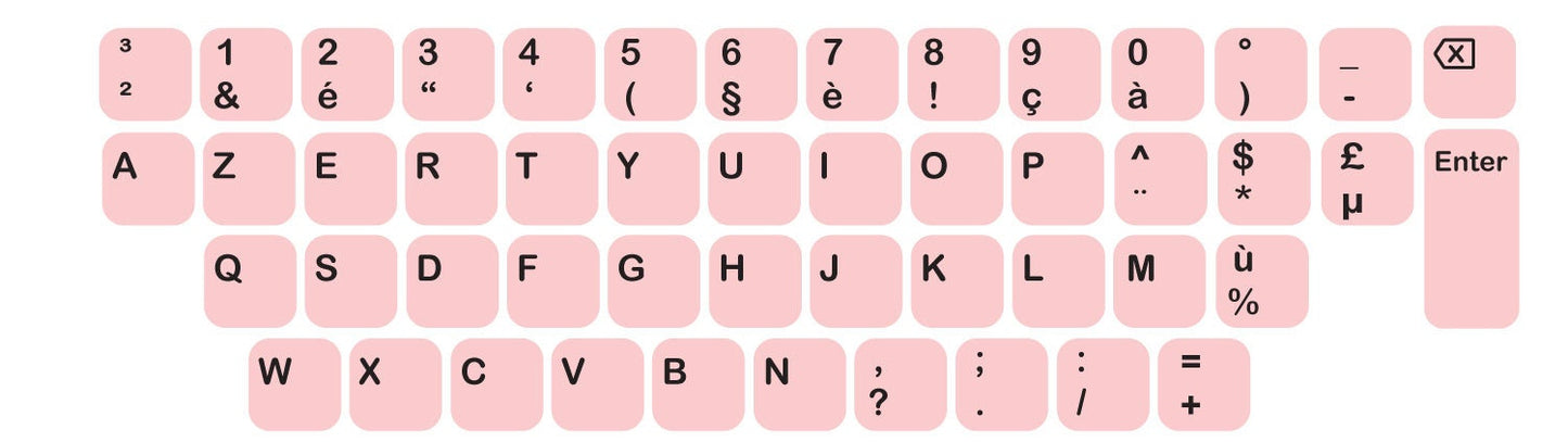 AZERTY Keyboard Sticker Vinyl Sticker Decal