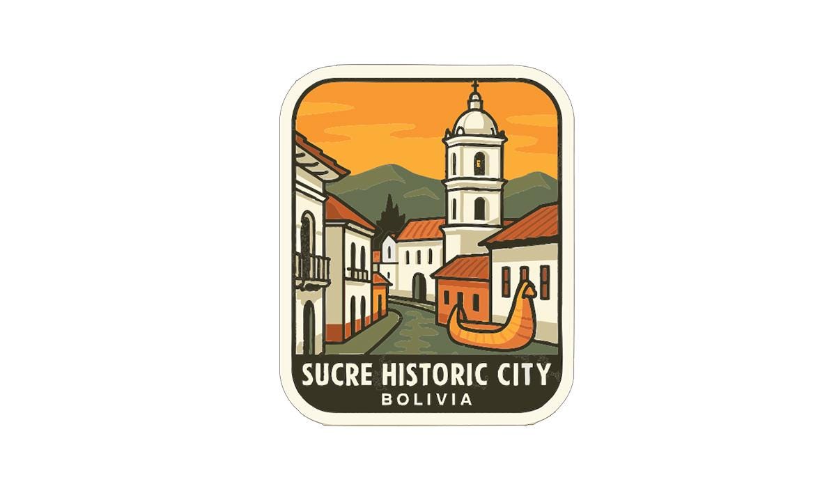 Sucre Historic City Bolivia Iron On Heat Transfer Vinyl HTV Die-Cut Symbolic