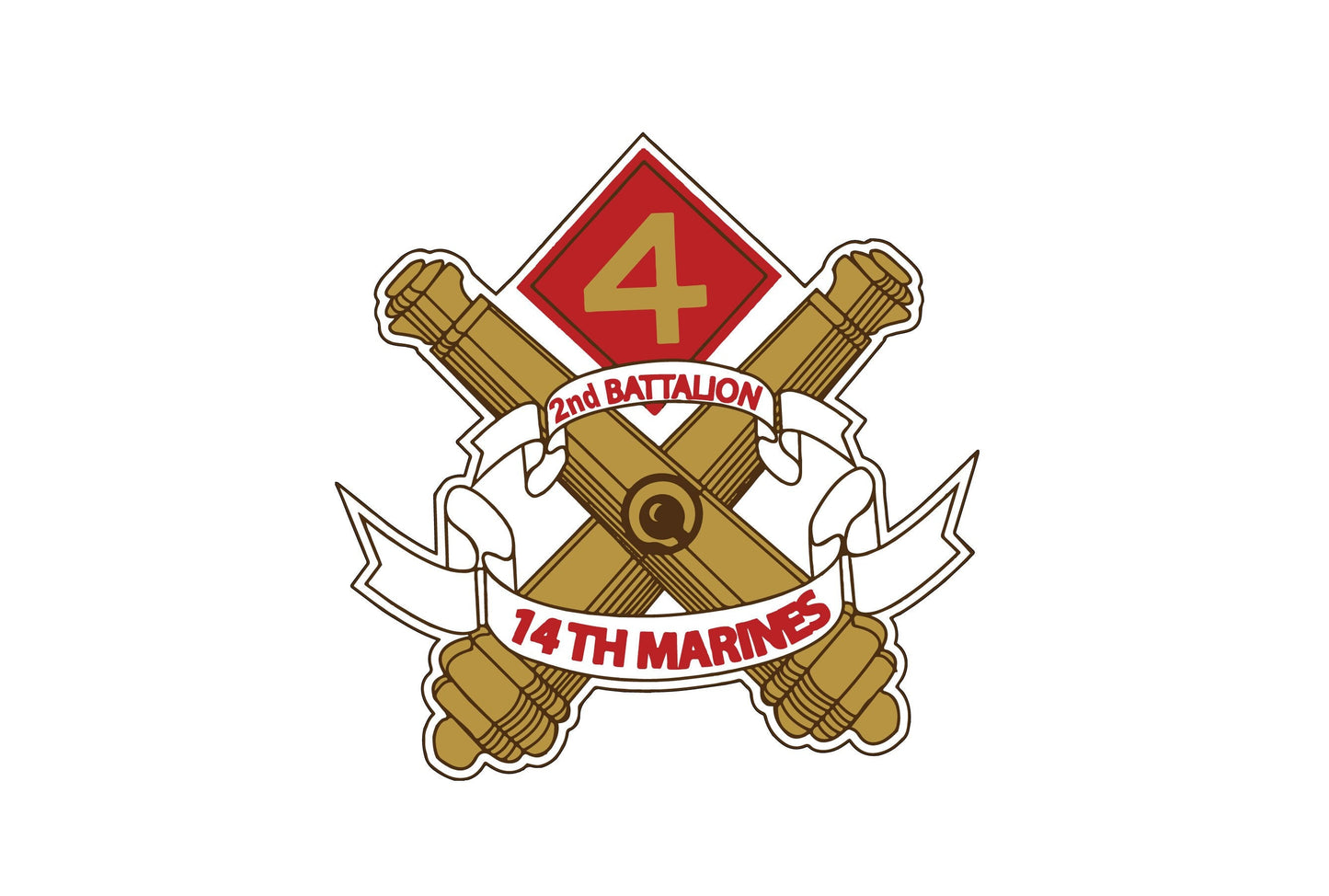 US Marine Corps Badge Sticker Decal 2nd Battalion 14th Marines Peacemaker Car Sticker Bumper Sticker for Car Emblem