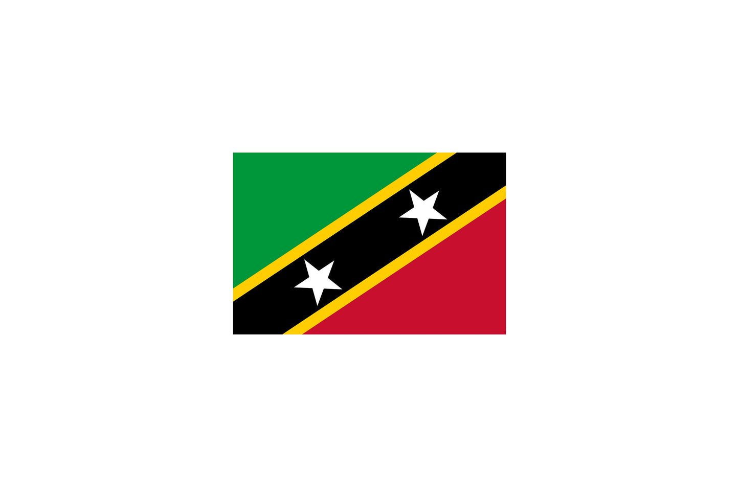 Saint Kitts and Nevis Flag Sticker Decal