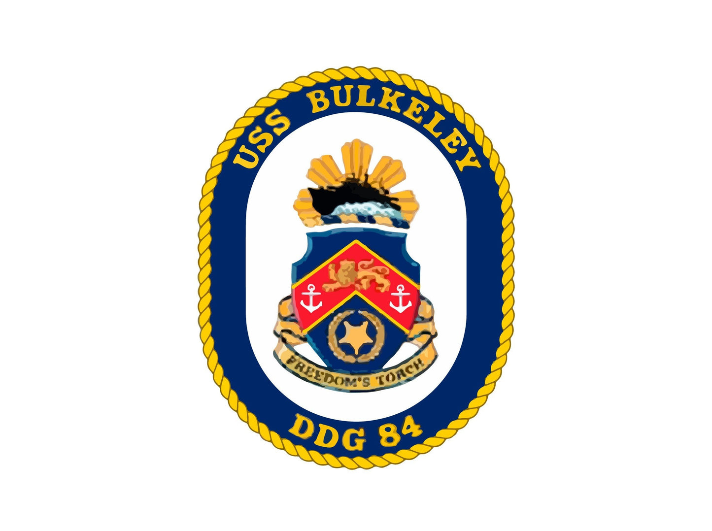 USS Bulkeley DDG-84 Badge Sticker Decal Arleigh Burke Class Destroyer Car Sticker Bumper Sticker for Car Emblem