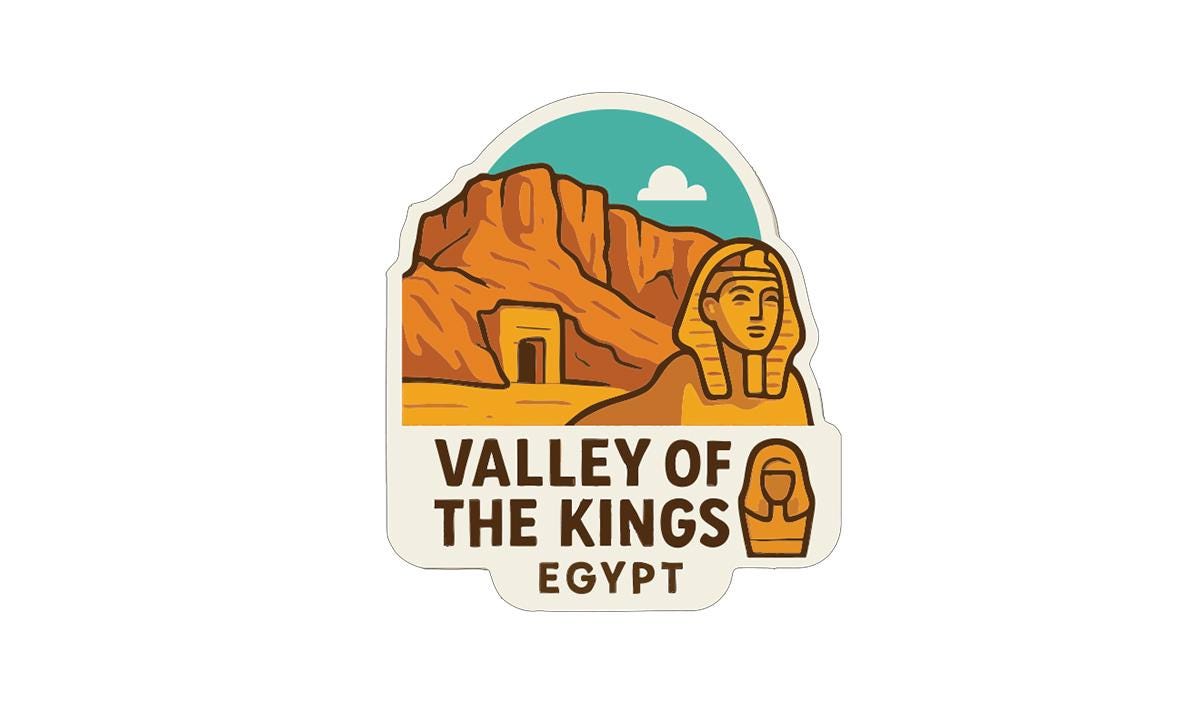 Valley of the Kings Egypt Iron On Heat Transfer Vinyl HTV Die-Cut Symbolic