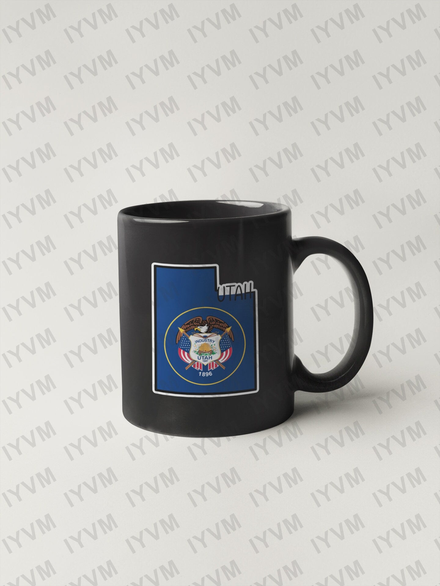 State of Utah Map Flag Sticker Decal  USA Utah State  Salt Lake City  The Beehive State  Crossroads of the West  Mormon State