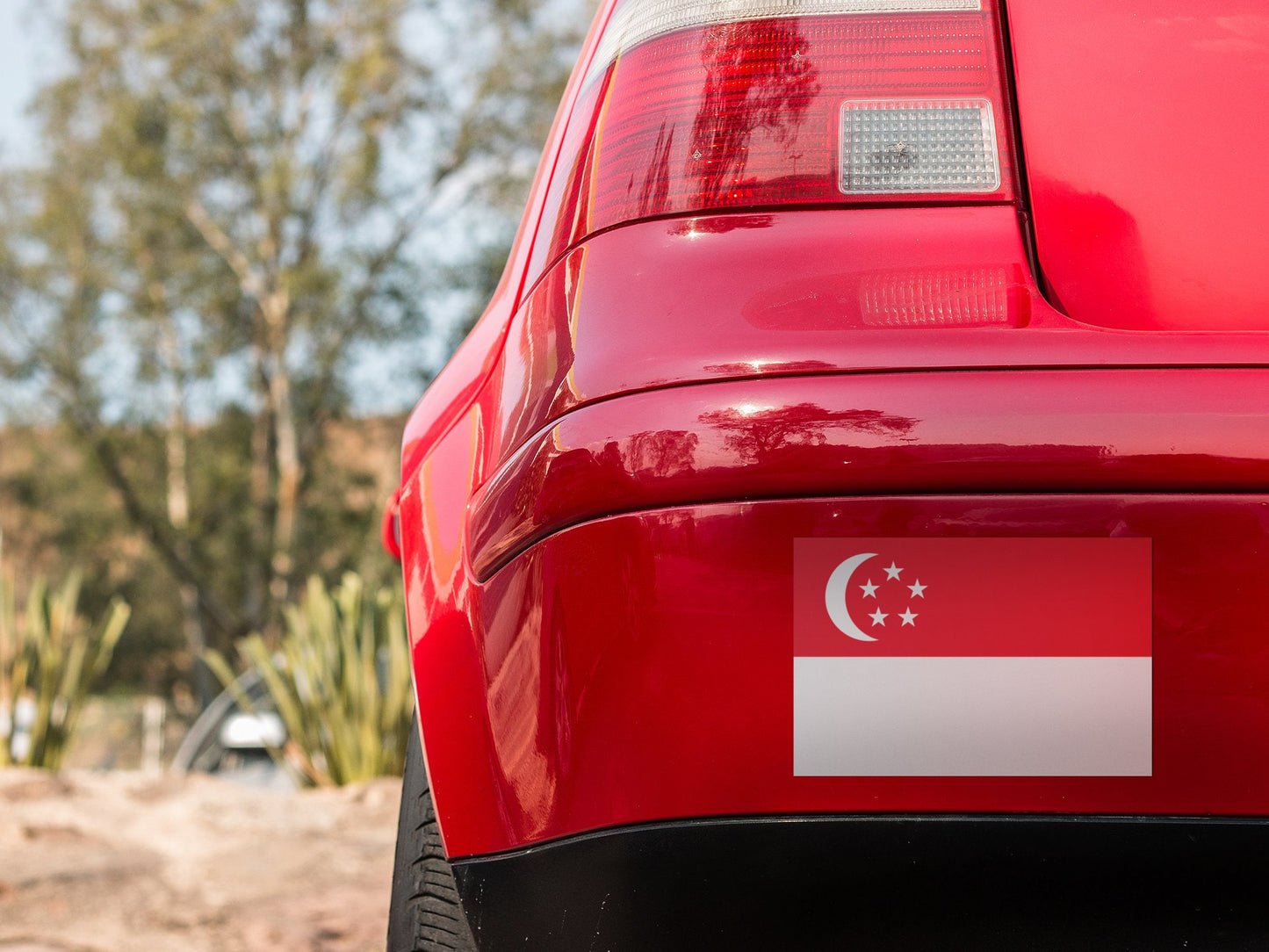 Singapore Flag Sticker Decal / Republic of Singapore / Majulah Singapura / Singaporean /