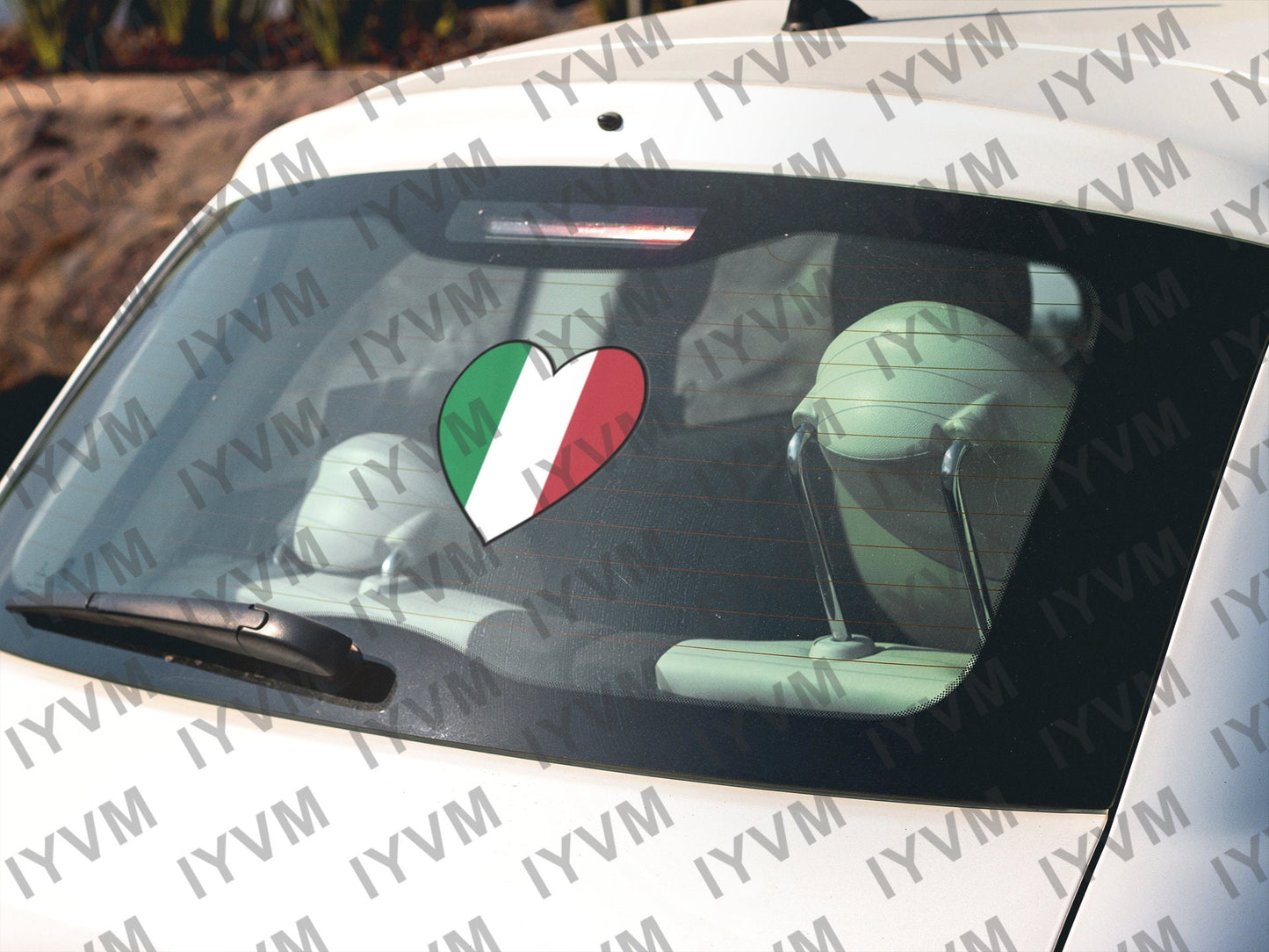 Italy Flag Heart Sticker Decal / Italian Republic / Republic of Italy / Rome /