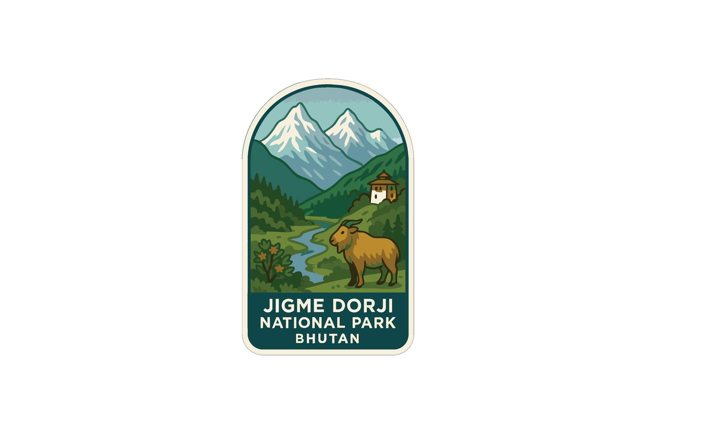 a logo for the Jigme Dorji National Park in Bhutan.