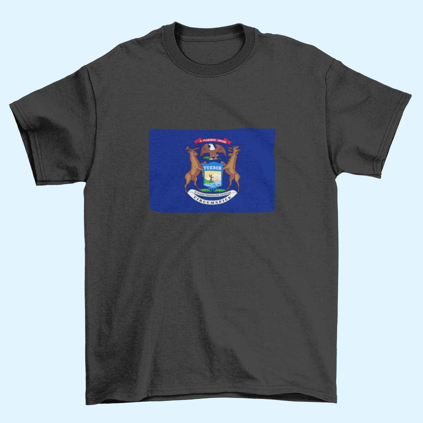 State of Michigan Flag Iron On Heat Transfer Vinyl HTV Michigan State Lansing The Great Lakes State