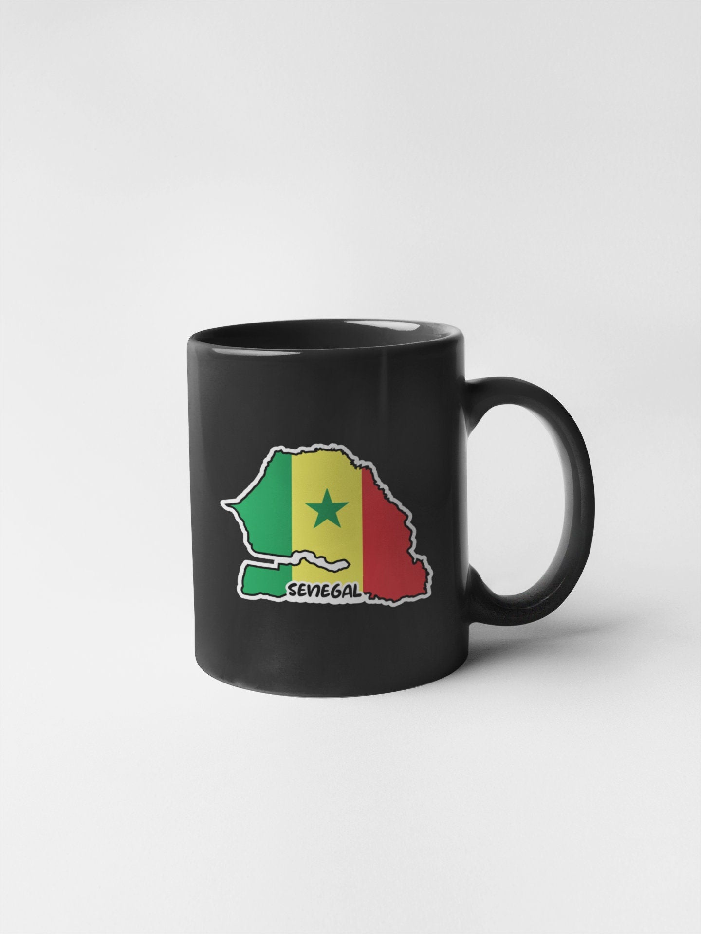 Senegal Map Flag Sticker Decal
