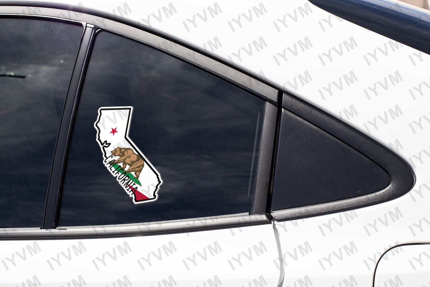 State of California Map Flag Sticker Decal  USA California State  Sacramento  The Golden State  San Francisco  Los Angeles / San Diego /