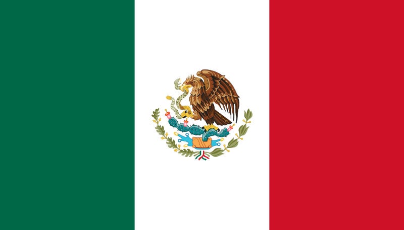 Mexico Flag Sticker Decal / United Mexican States / Estados Unidos Mexicanos / La Patria Es Primero / Mexico City