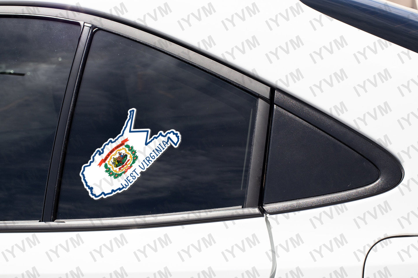 State of West Virginia Map Flag Sticker Decal  USA West Virginia State  Charleston  The Mountain State  Panhandle State