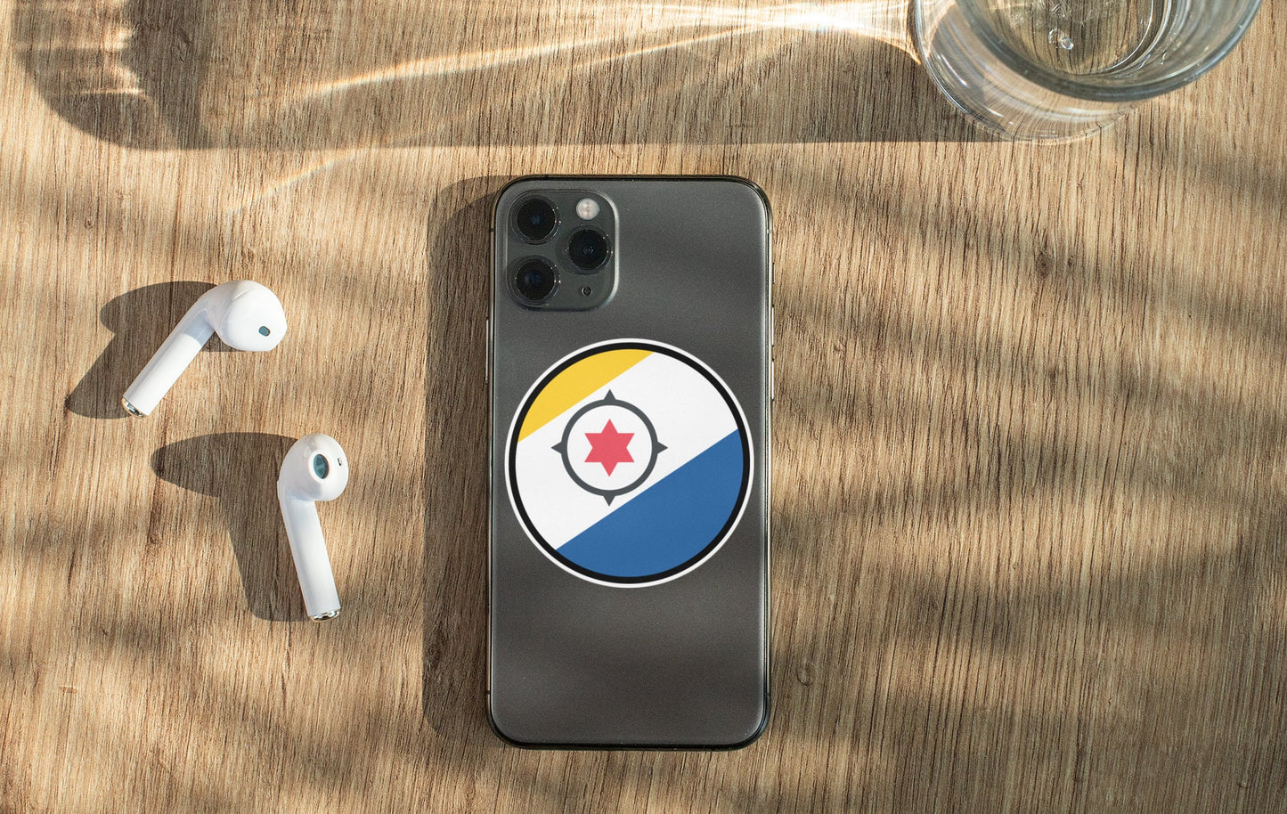 Caribbean Netherlands Flag Circle Sticker Decal