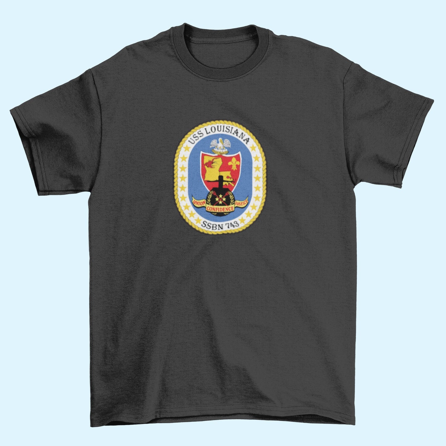 USS Louisiana SSBN-743 Badge Iron On Heat Transfer Vinyl HTV Ohio Class Ballistic Missile Submarine