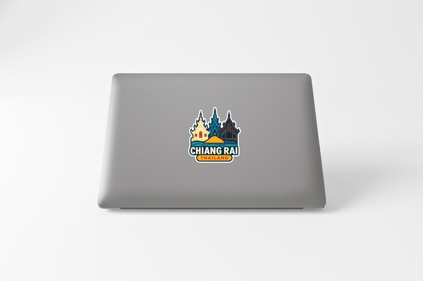 a sticker with a logo of Chiang Rai, a popular tourist destination in Thailand.