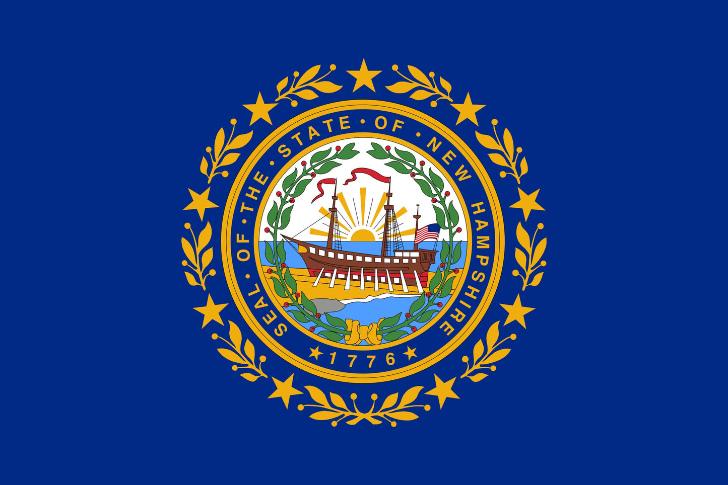 New Hampshire State Flag Vinyl Sticker Decal