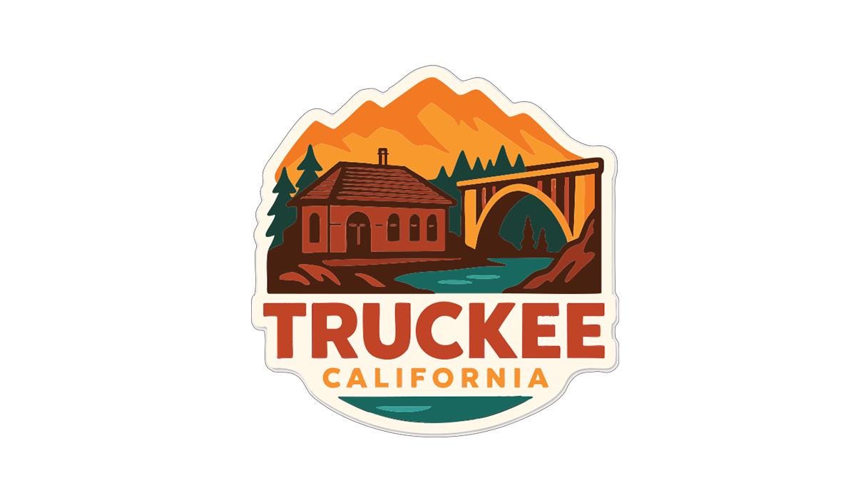 Truckee Sticker Decal Vinyl Die-Cut City Skyline Landmark Design