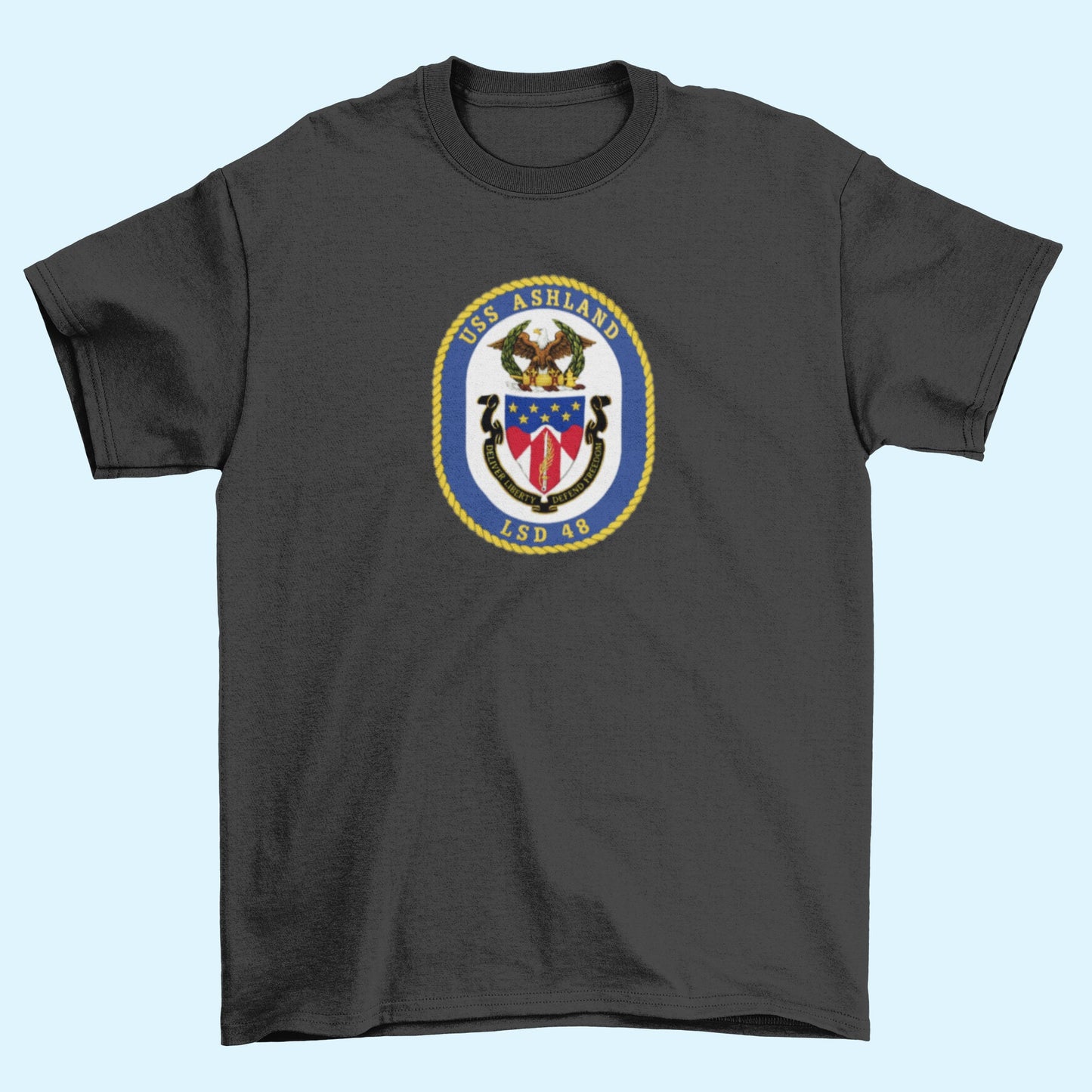 USS Ashland LSD-48 Badge Iron On Heat Transfer Vinyl HTV Whidbey Island Class Dock landing ship