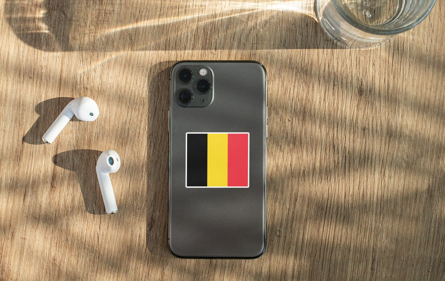 Belgium Flag Sticker Decal / Brussels / Eendracht maakt macht / L'union fait la force / Einigkeit macht stark / Belgian