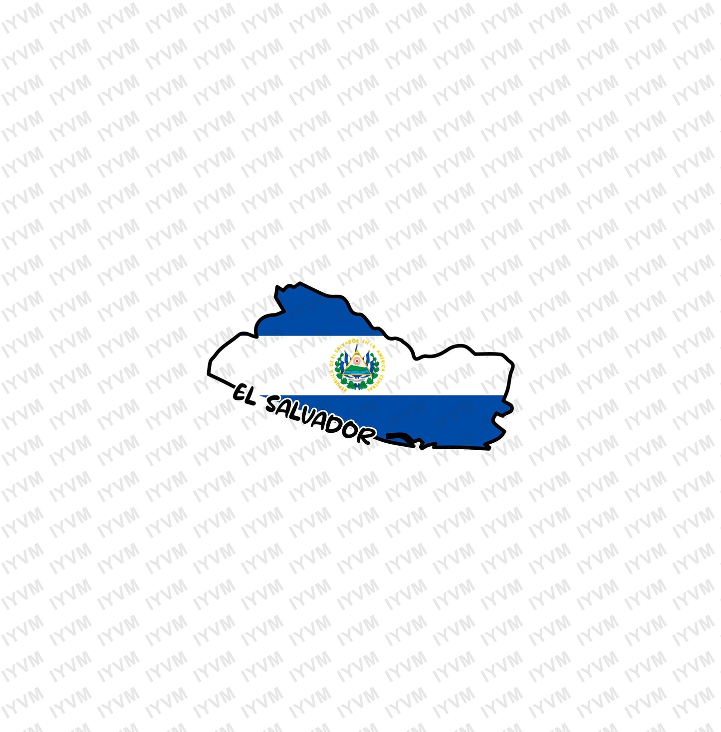 El Salvador Map Iron On Heat Transfer Vinyl HTV / Republic of El Salvador / Dios, Unión, Libertad / San Salvador / Salvadoran Salvadorian