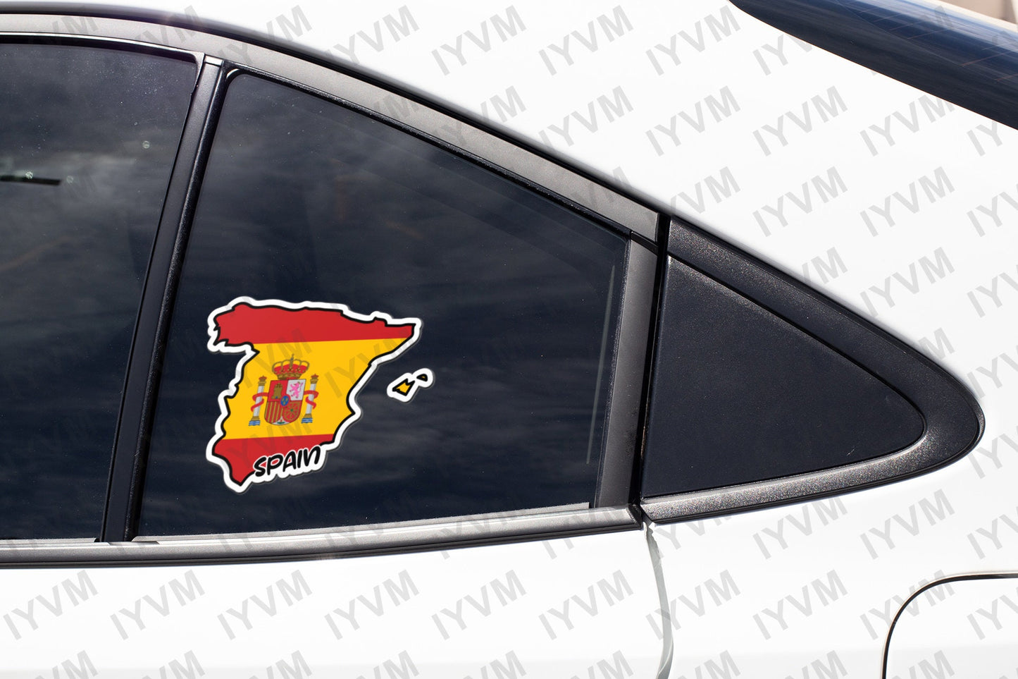 Spain Map Flag Sticker Decal / Kingdom of Spain / Reino de España / Plus ultra / Spanish