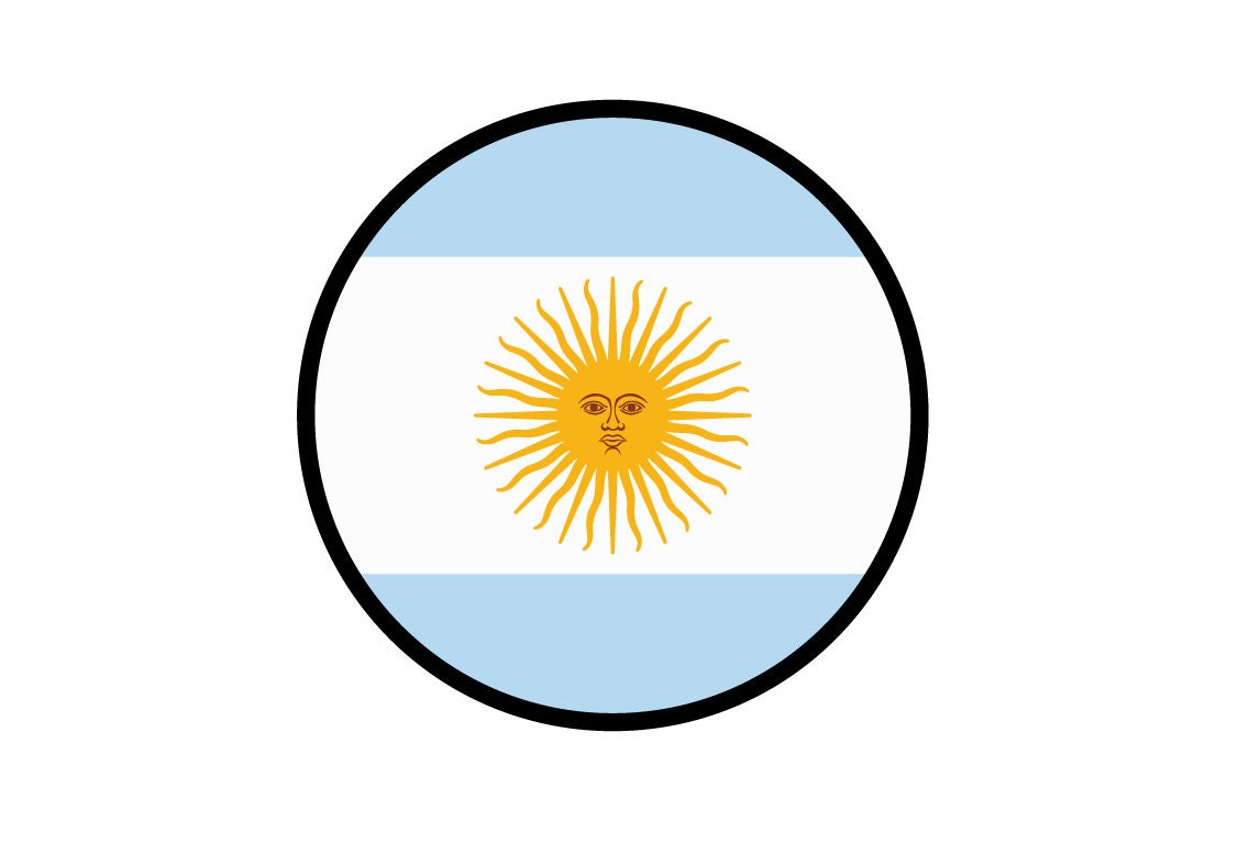Argentina Flag Circle Sticker Decal