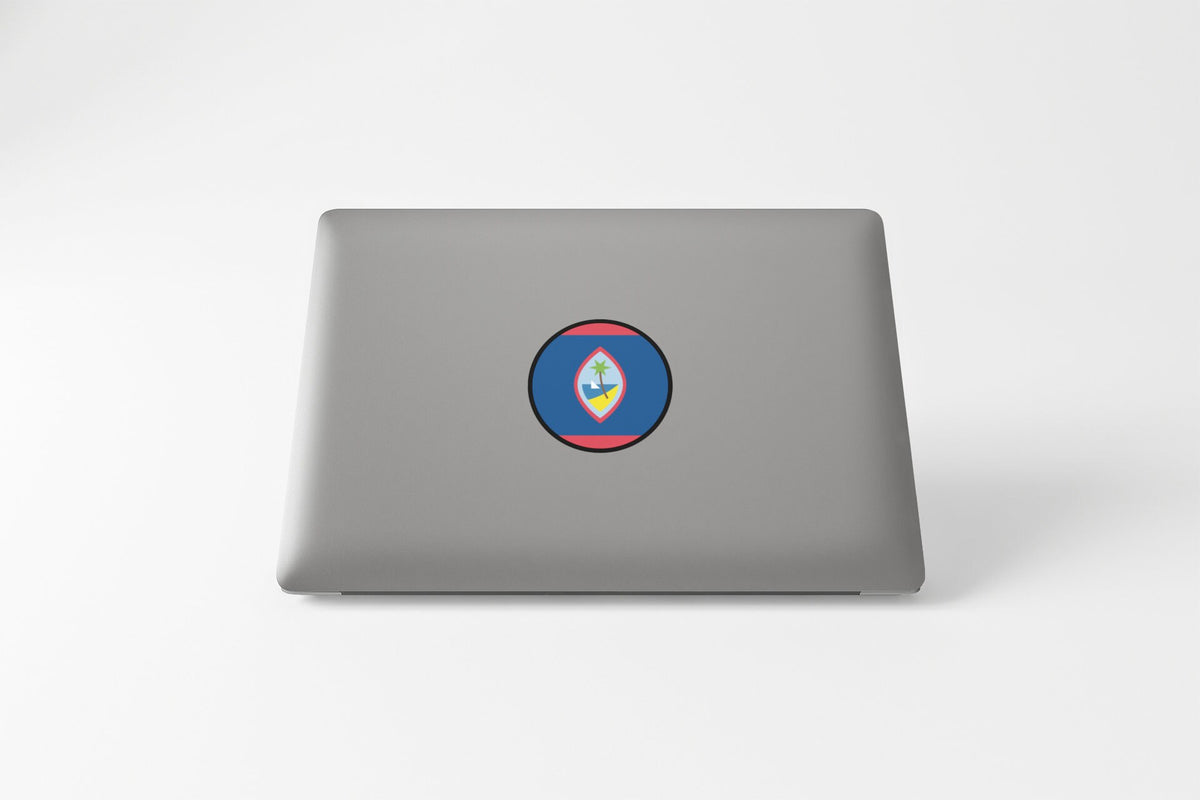 Guam Flag Circle Sticker Decal