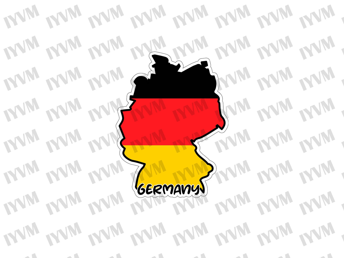 Germany Map Flag Sticker Decal / Federal Republic of Germany / Berlin / German / Bundesrepublik Deutschland