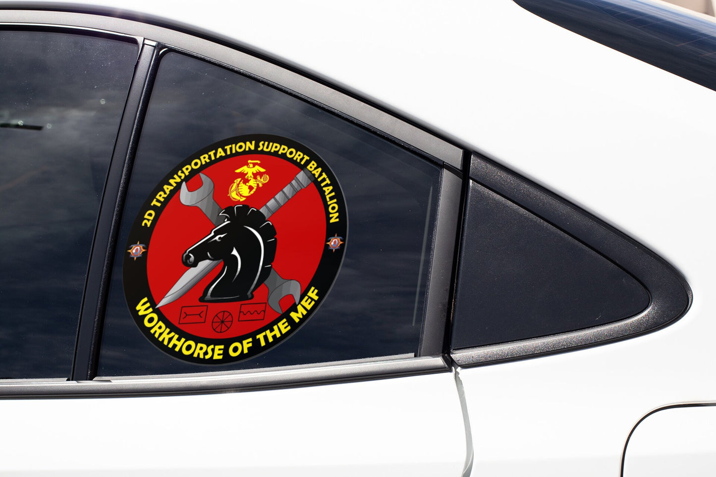 a sticker on the side of a white car