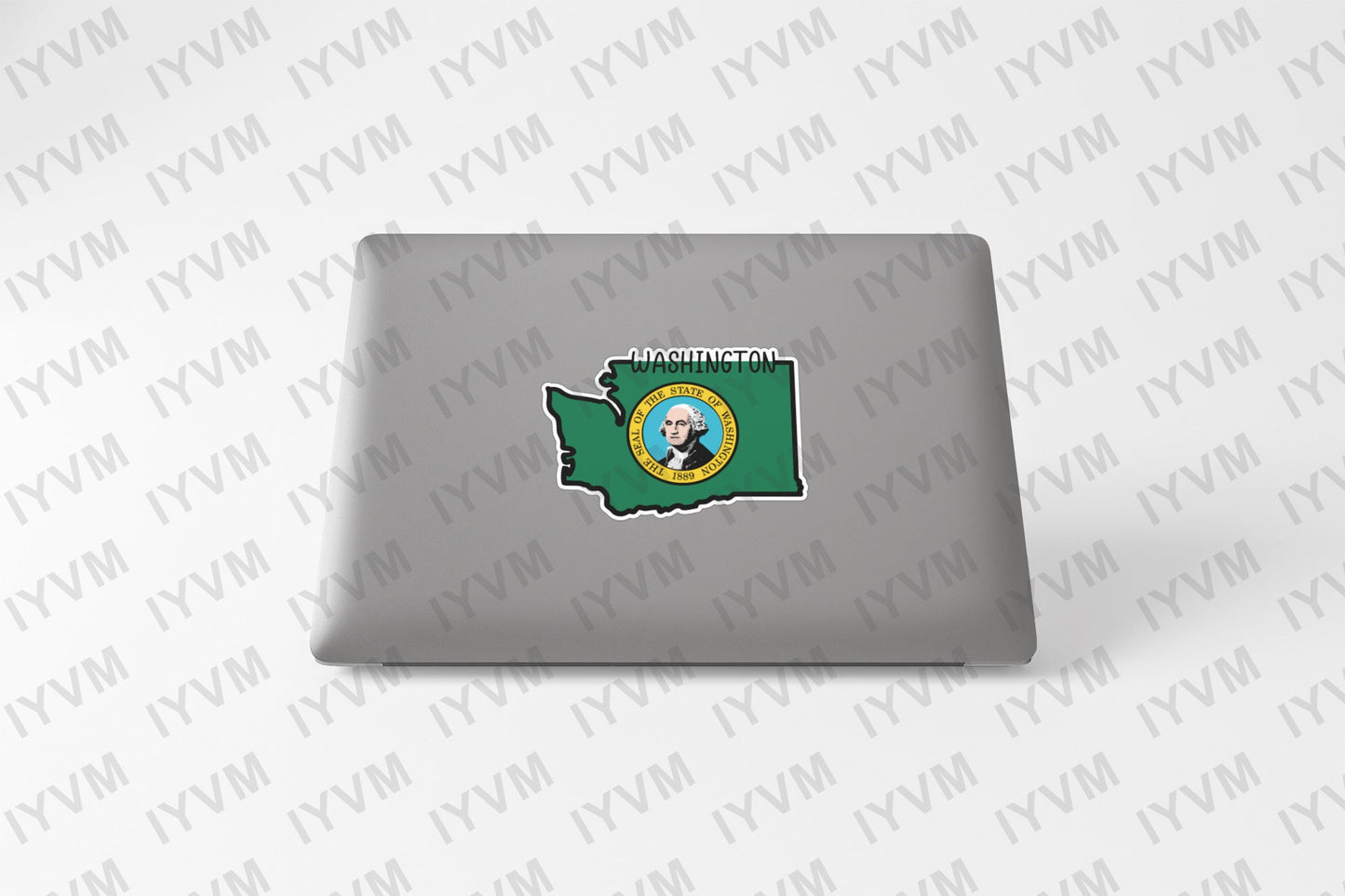 State of Washington Map Flag Sticker Decal  USA Washington State  Olympia  The Evergreen State