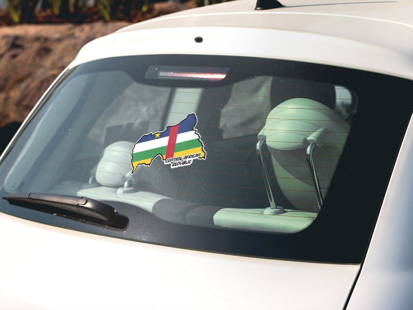 Central African Republic Map Flag Sticker Decal