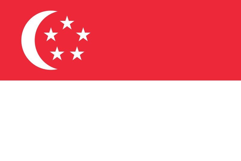Singapore Flag Sticker Decal / Republic of Singapore / Majulah Singapura / Singaporean /