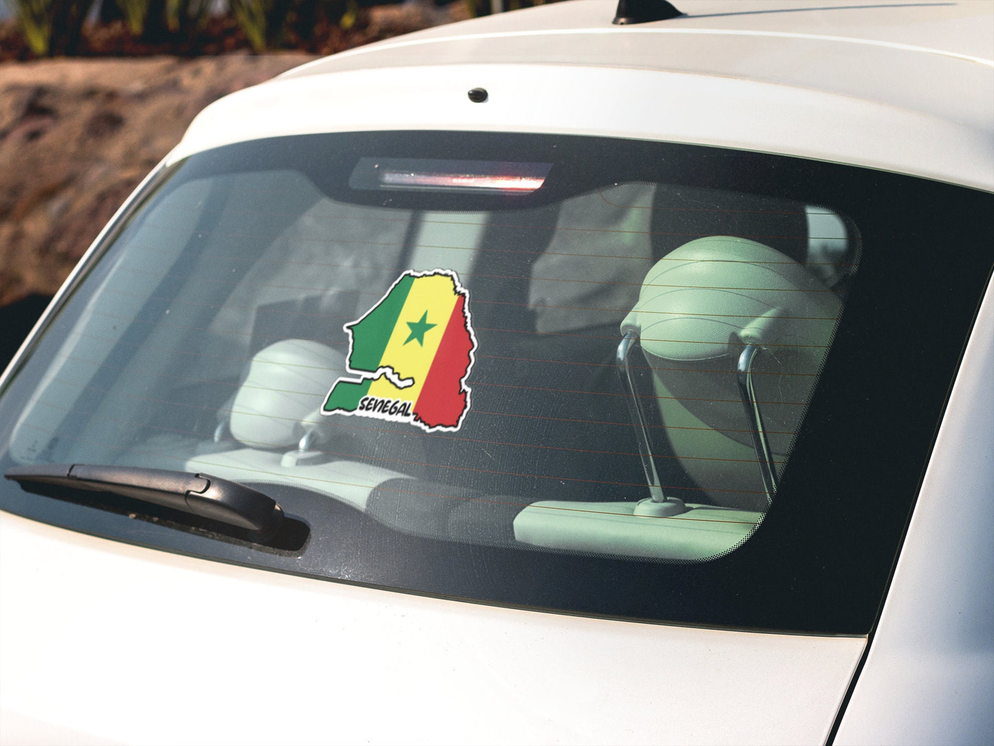 Senegal Map Flag Sticker Decal