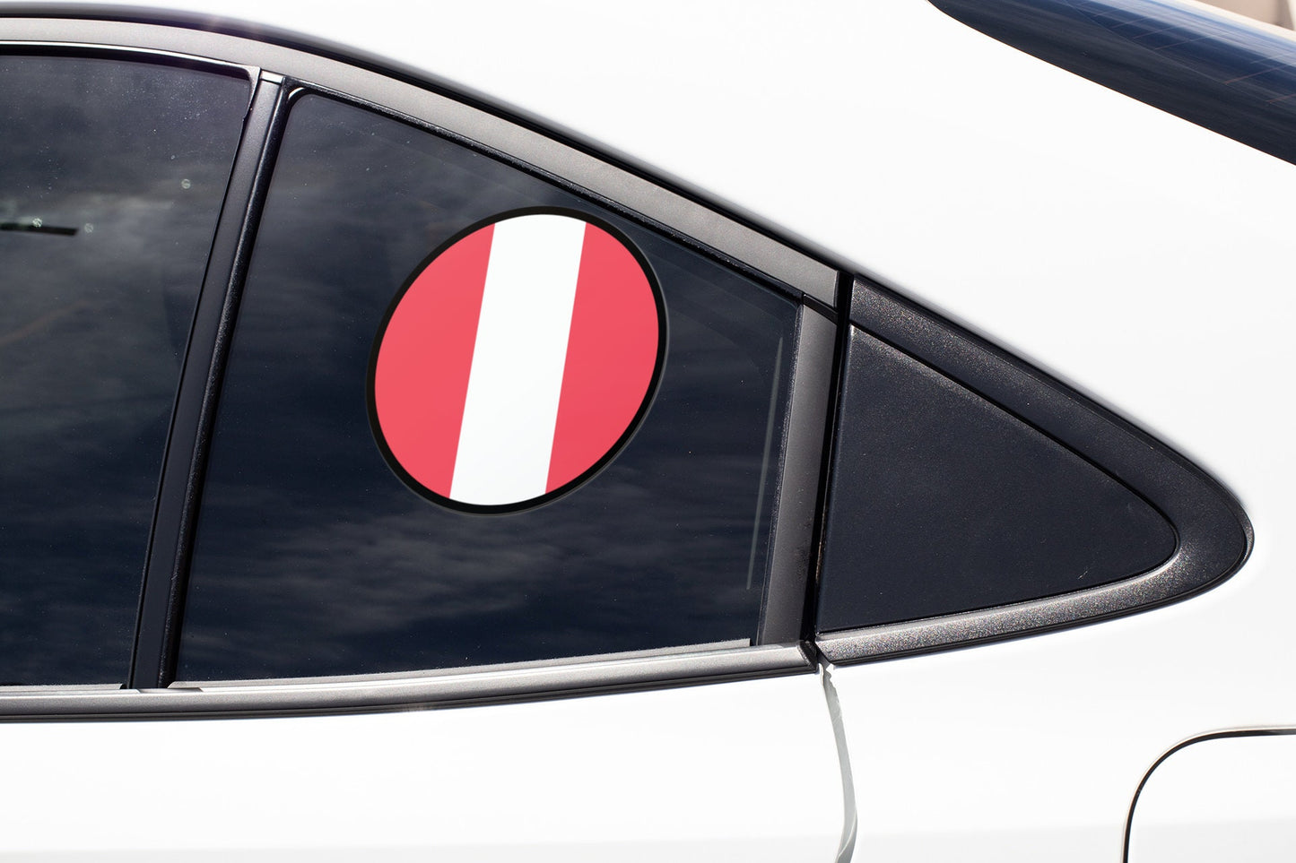 Peru Flag Circle Sticker Decal