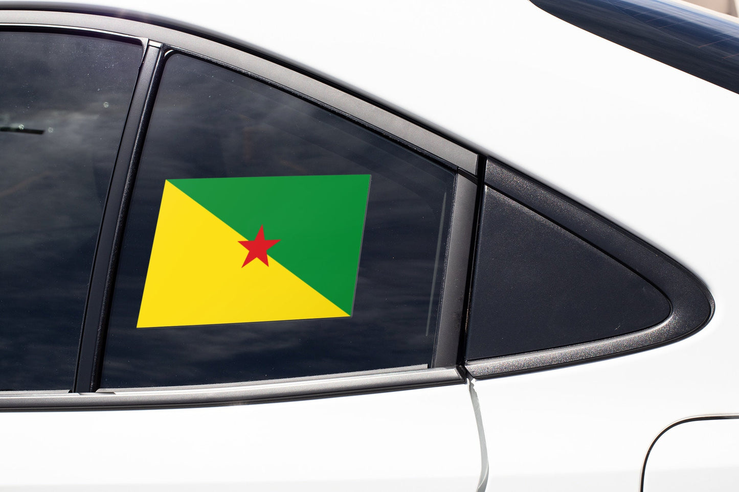 French Guiana Flag Sticker Decal