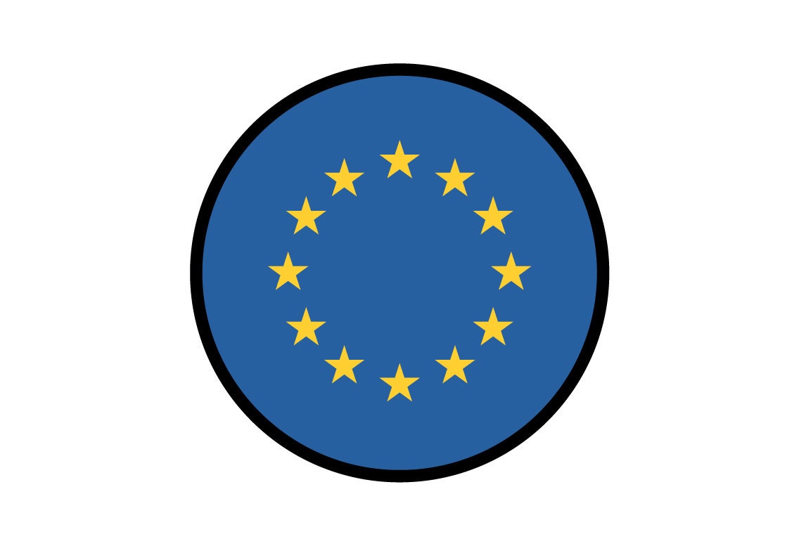 European Union Flag Circle Sticker Decal