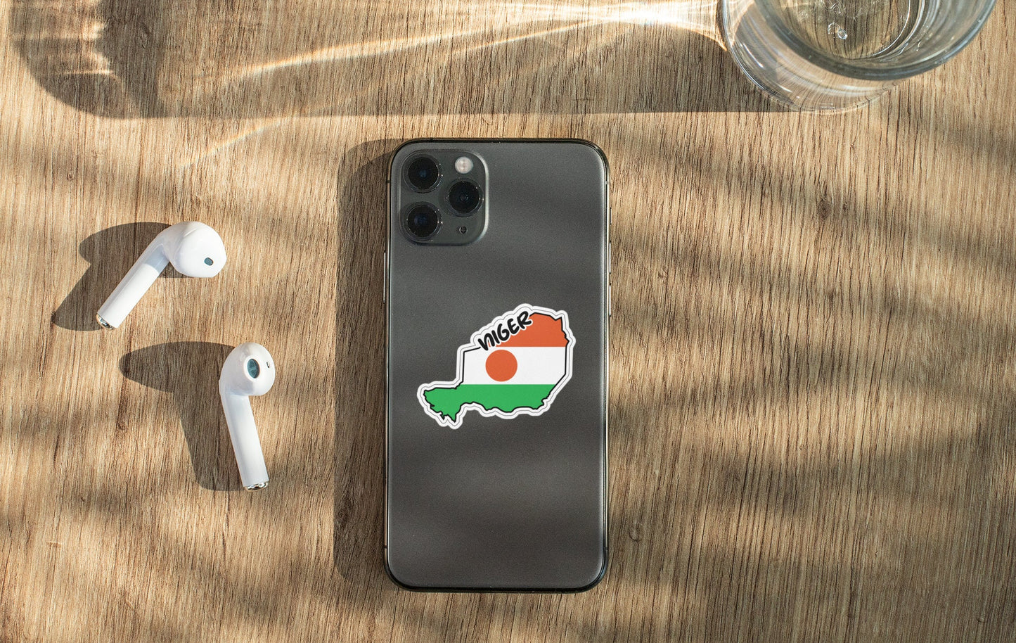 Niger Map Flag Sticker Decal