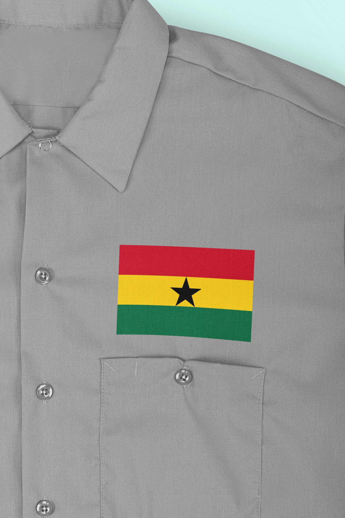 Ghana Flag Iron On Heat Transfer Vinyl HTV / Republic of Ghana / Freedom and Justice / Accra / Ghanaian