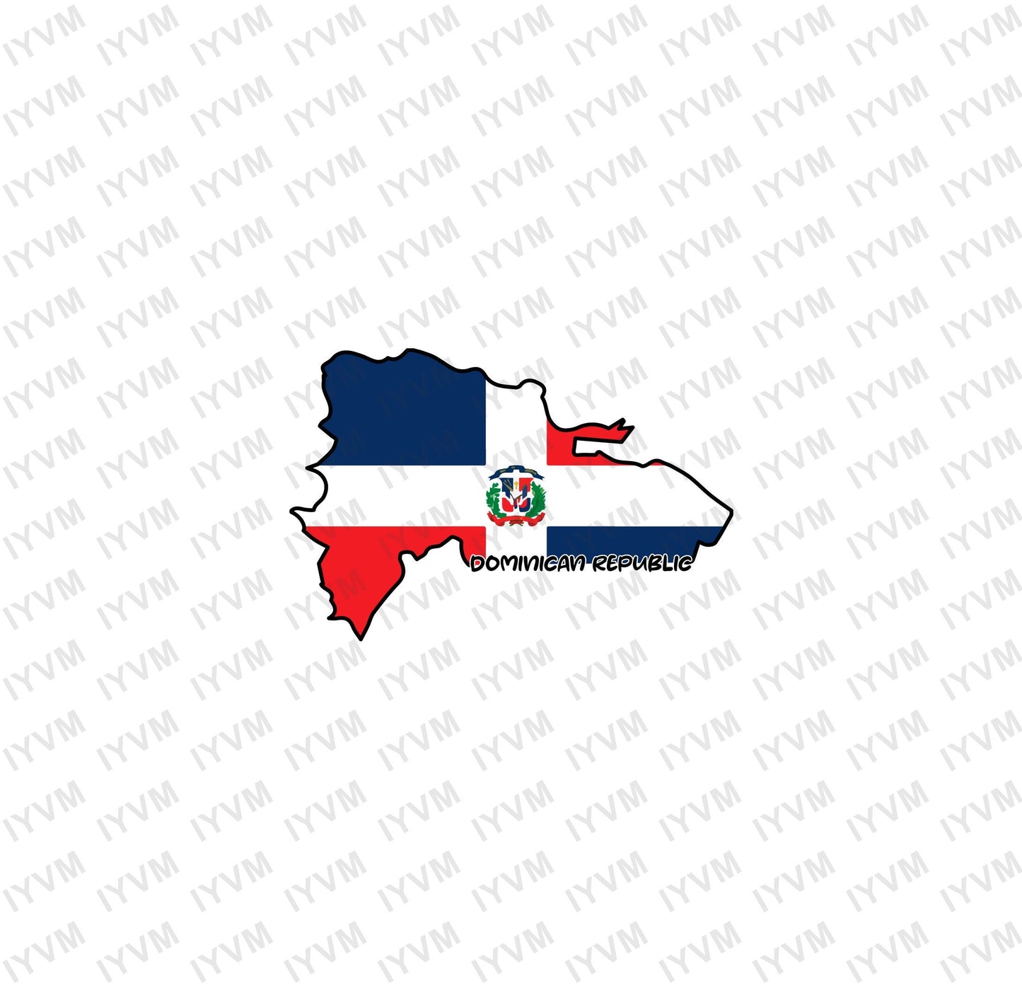 Dominican Republic Map Iron On Heat Transfer Vinyl HTV / República Dominicana / Dios, Patria, Libertad / Santo Domingo