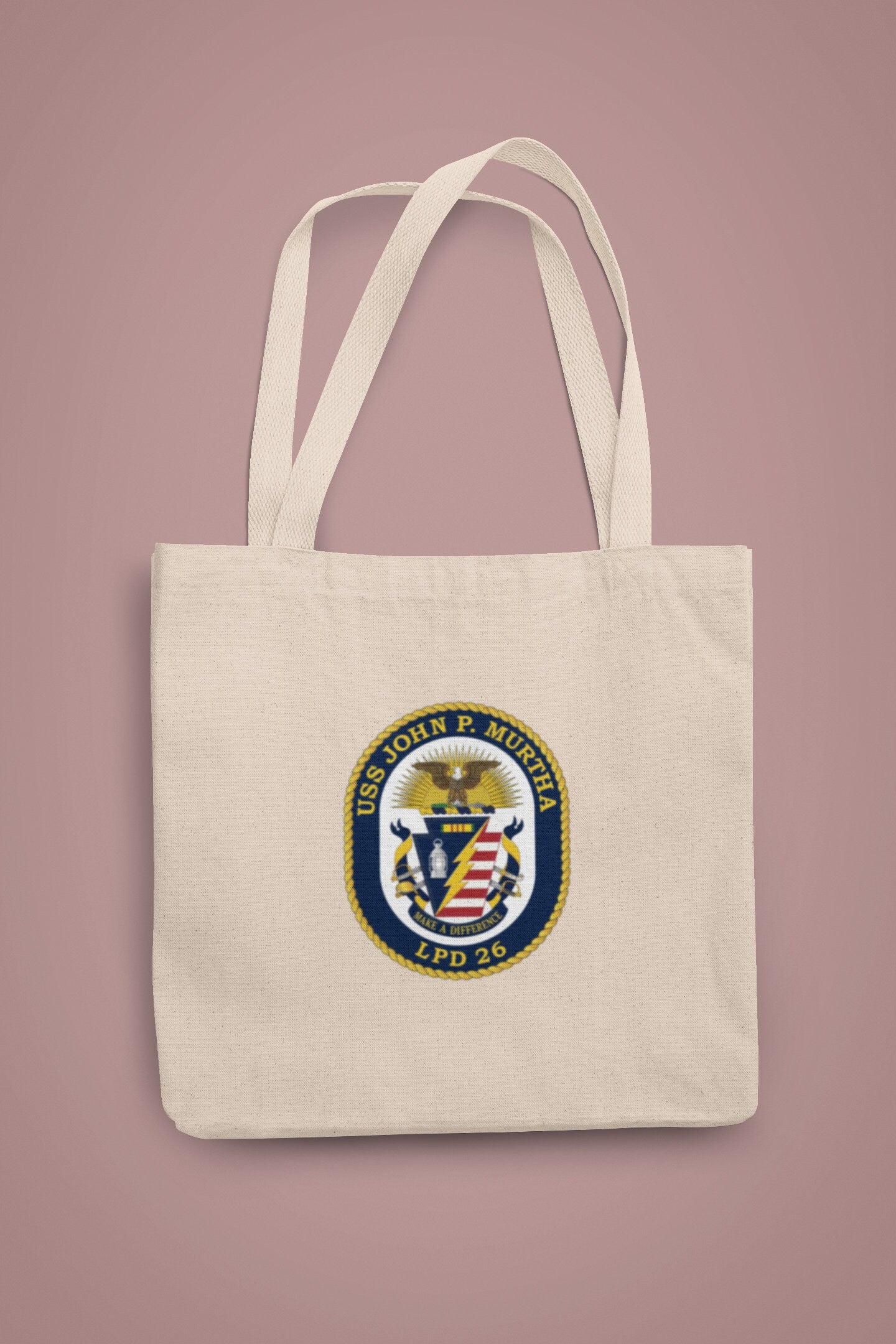 USS John P. Murtha LPD-26 Badge Iron On Heat Transfer Vinyl HTV San Antonio Class Amphibious transport dock
