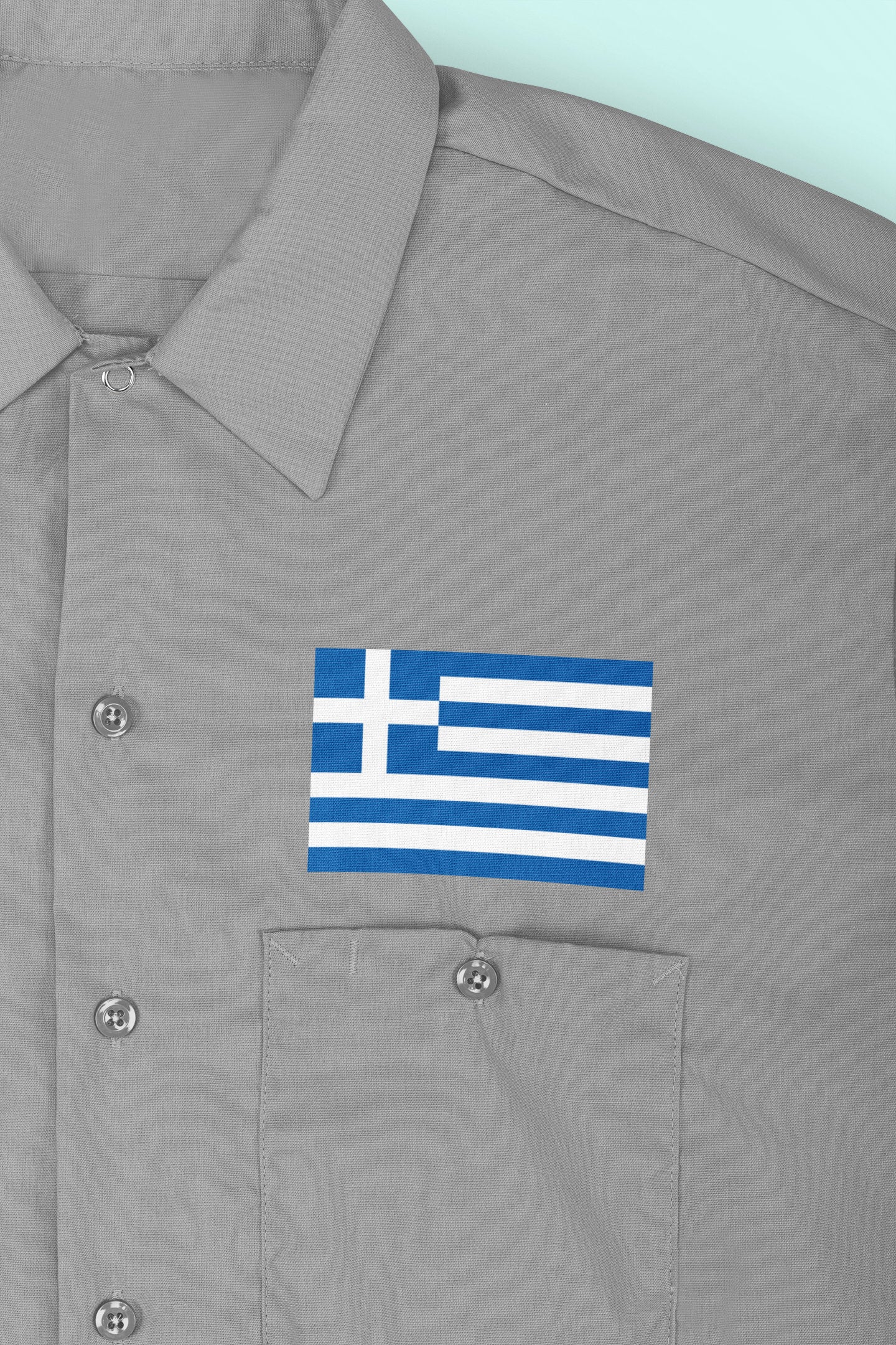 Greece Flag Iron On Heat Transfer Vinyl HTV / Hellenic Republic / Ελληνική Δημοκρατία / Ελευθερία ή Θάνατος Elefthería í Thánatos / Athens