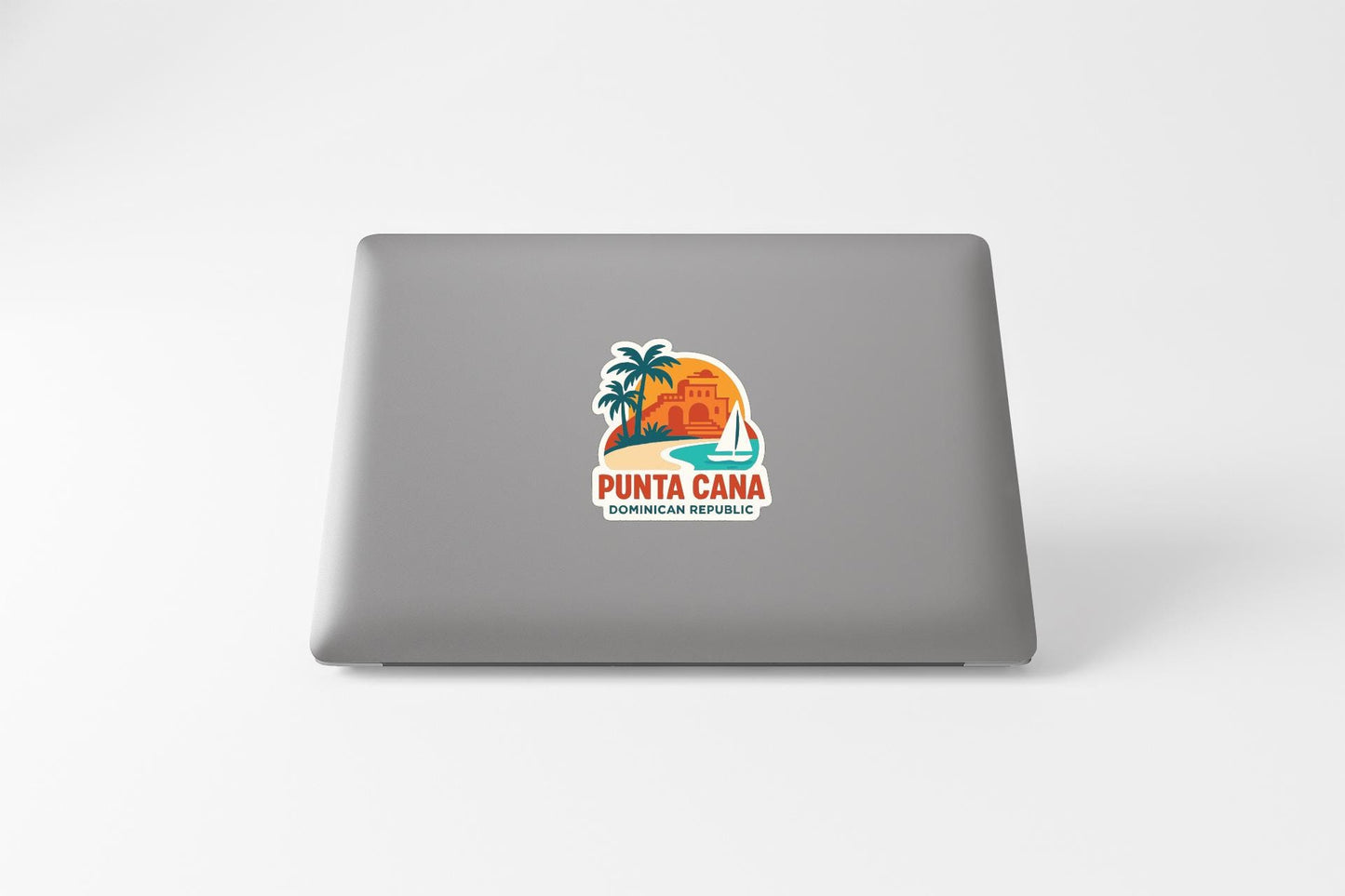a sticker or logo for Punta Cana, Dominican Republic, which is a tropical destination.
