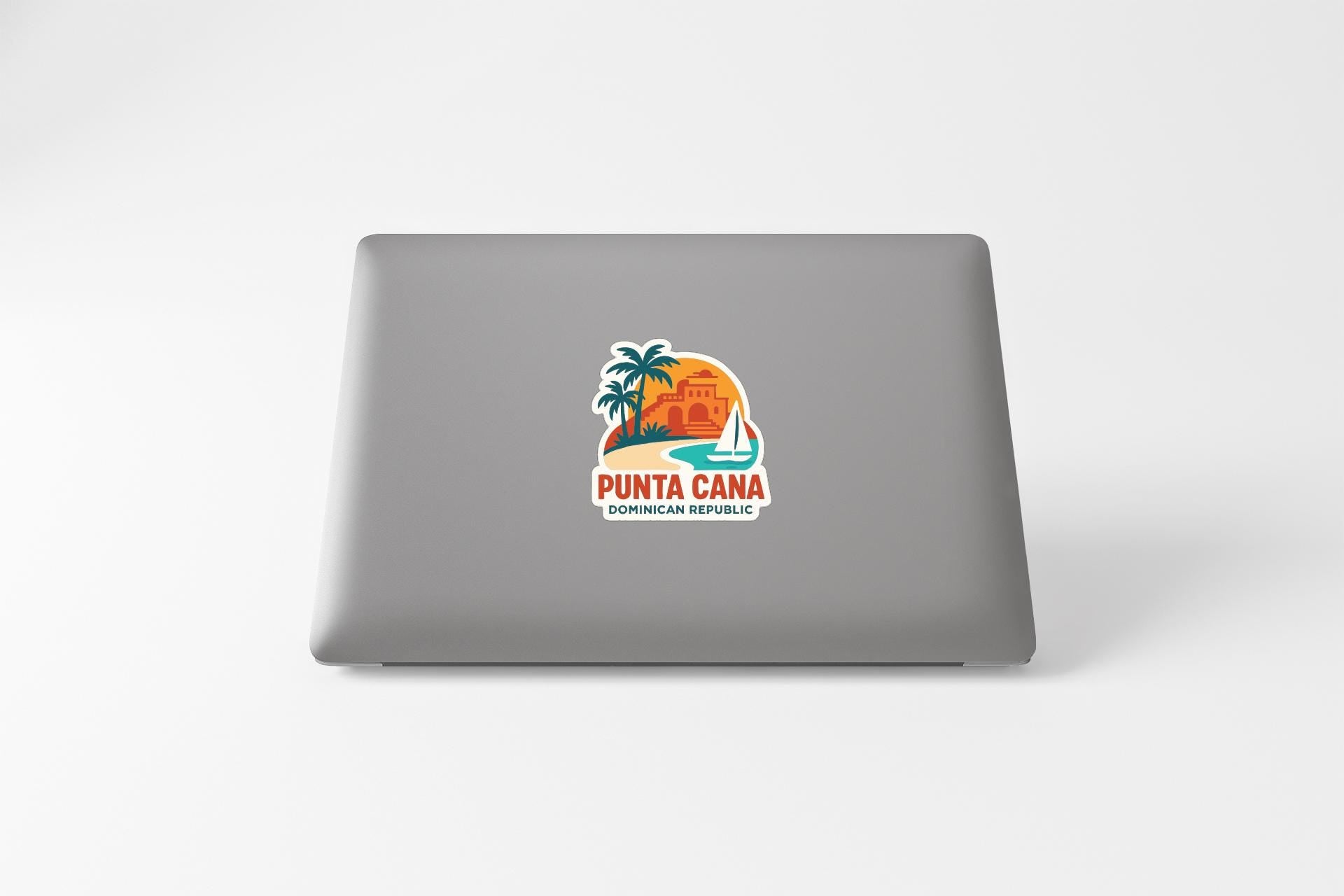a sticker or logo for Punta Cana, Dominican Republic, which is a tropical destination.
