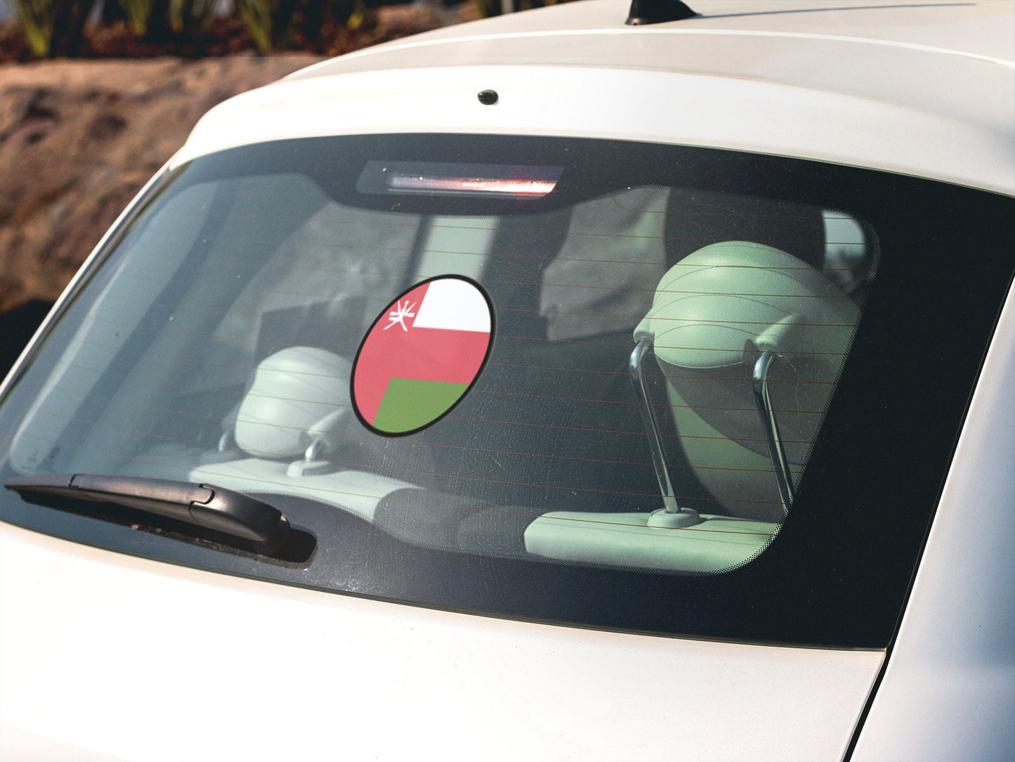 Oman Flag Circle Sticker Decal
