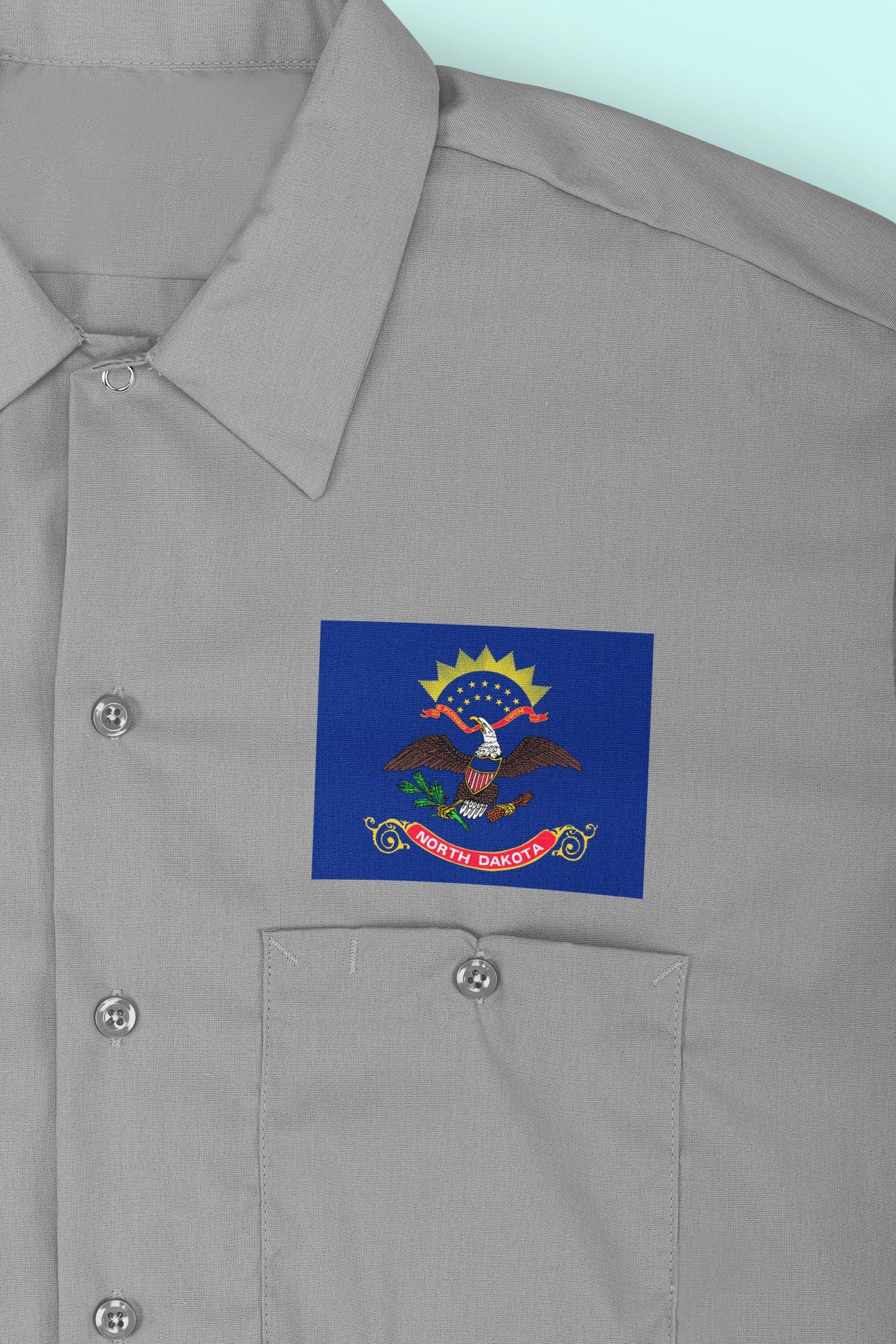 State of North Dakota Flag Iron On Heat Transfer Vinyl HTV North Dakota State  Bismarck The Peace Garden State Flickertail State Rough Rider