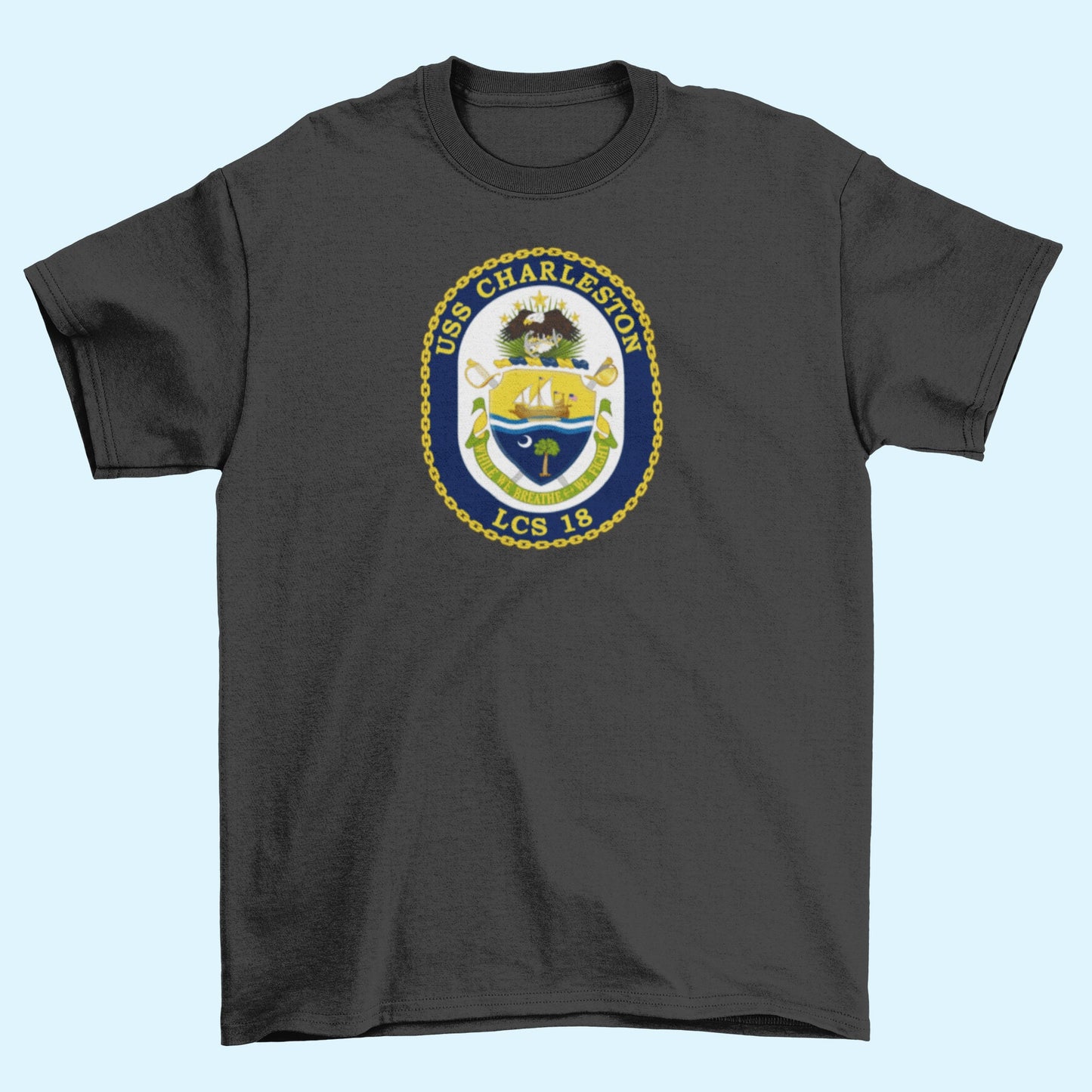 USS Charleston LCS-18 Badge Iron On Heat Transfer Vinyl HTV Independence Class Littoral combat ship