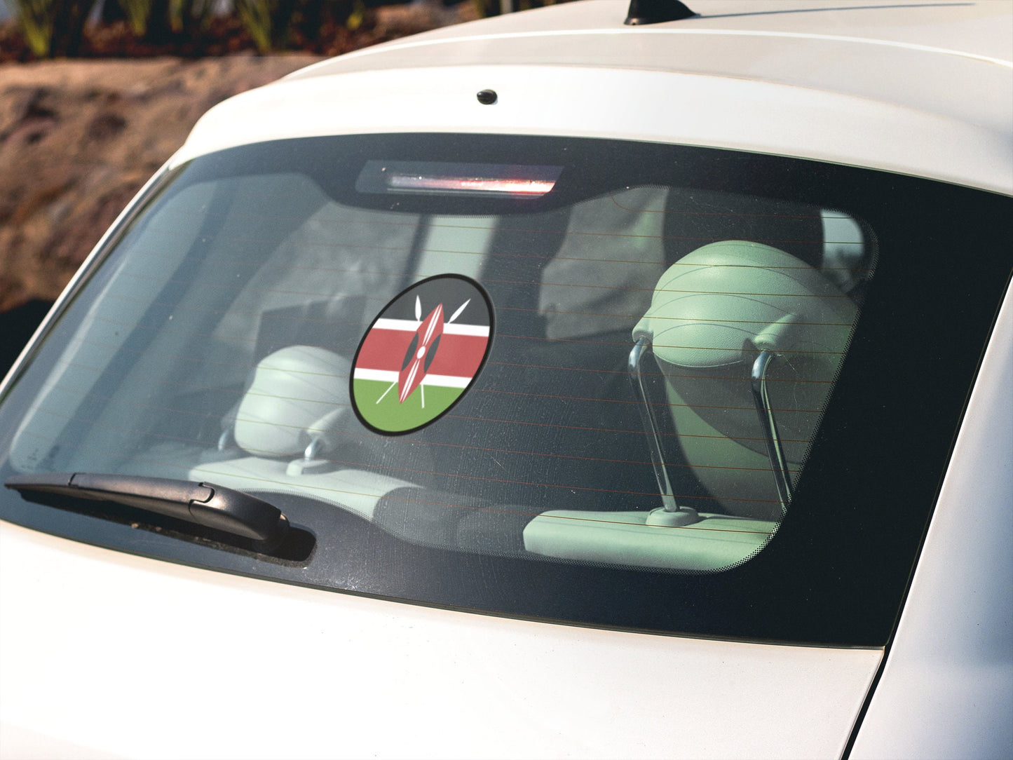 Kenya Flag Circle Sticker Decal